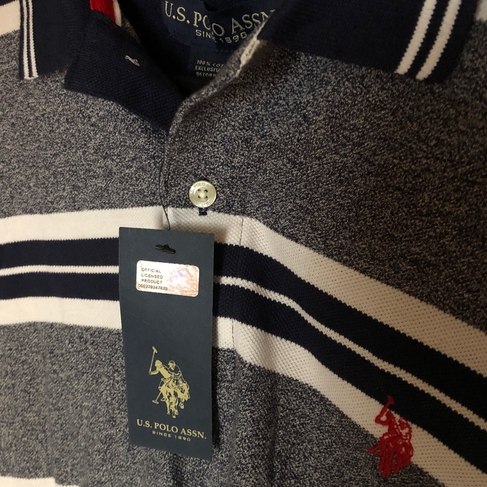 SALE NWT US POLO ASSN STRIPED POLO BUTTON SHIRT